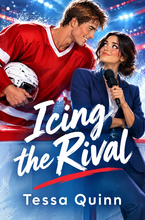 Cover of Icing the Rival by Tessa Quinn, a sports rom-com romance